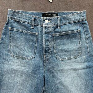 Veronica Beard Grant Wide Leg Jeans - $328